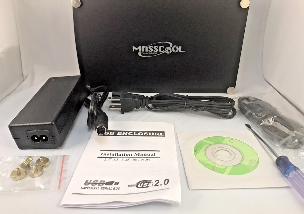 MNSSCOOL 3.5" External Hard Disk Case Fanner Tech USA Support 1 TB HDD USB 2.0