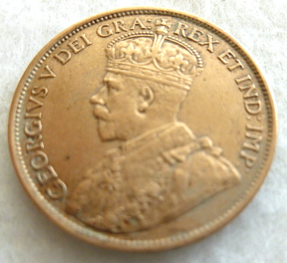1913 Canada One Cent George V KM21 F/VF