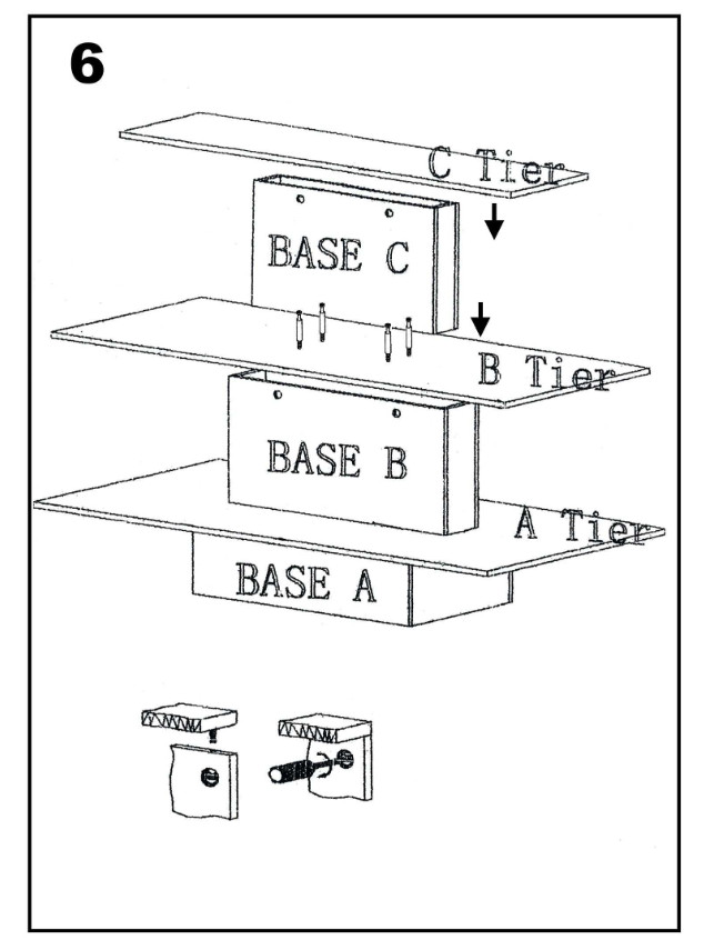 3 Display Level Standing Shelf Unit Waterfall Table Display 48"x48"x42" | MAPLE