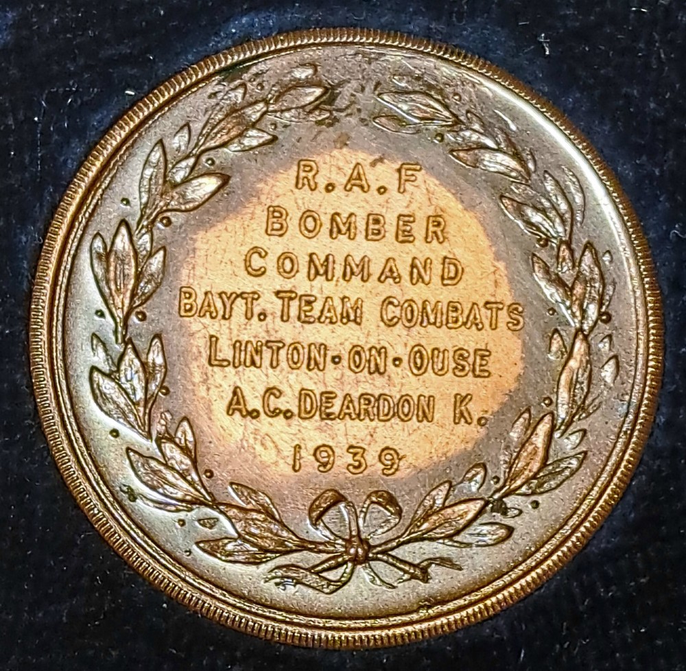1939 Bomber Command Bronze Royal Tournament Medal With Box