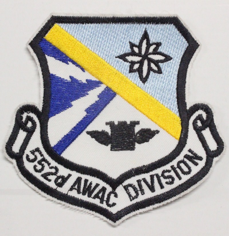 USAF Air Force Patch: 552nd Airborne Warning and Control Division