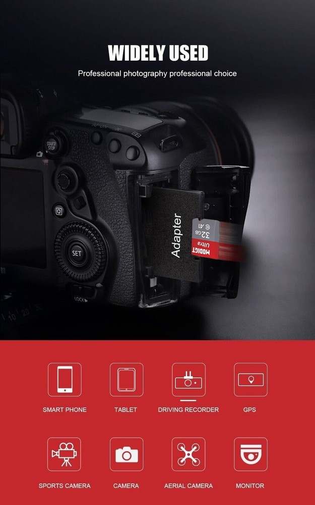 MODIGT - 64GB Micro SD Cards with Adapters - Class 10 High Speed - Fast Ship