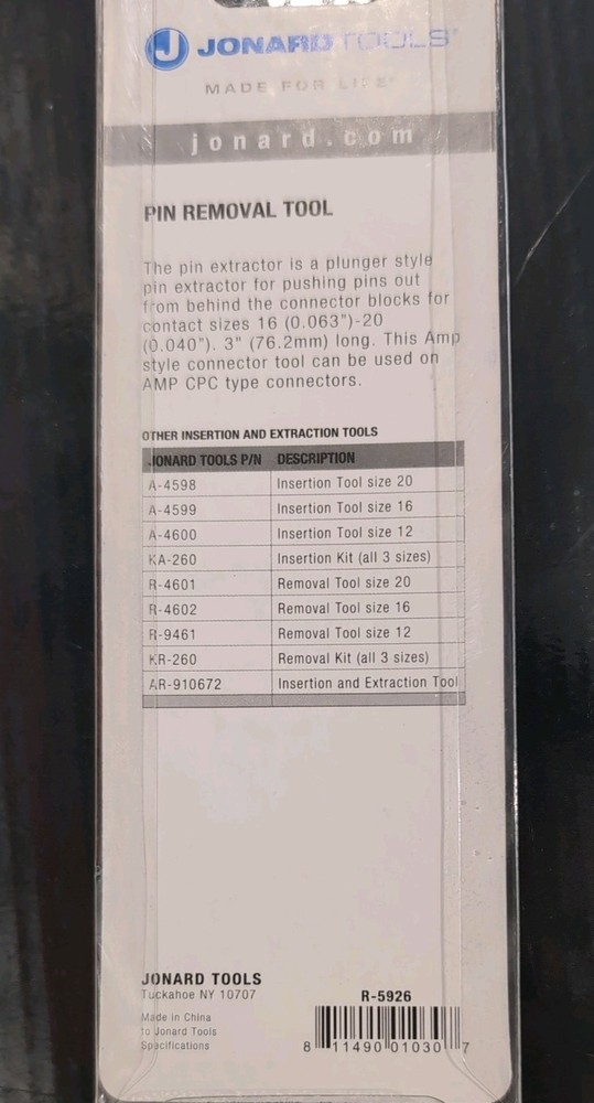 Tool, Pin Extraction, AMP Style, Generic