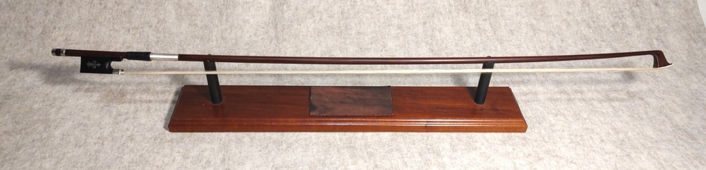 BAUSCH 4/4 violin Bow, Vintage, 63 Grams, Fully Lined, Sterling Windings