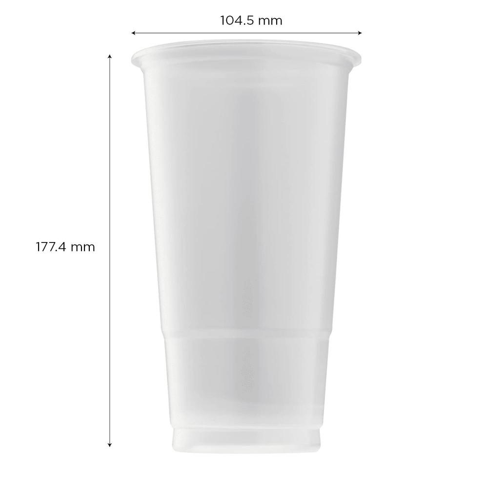 [32oz - 600 Ct] Plastic Cold Disposable Plastic Cups 104.5mm Diameter Recyclable