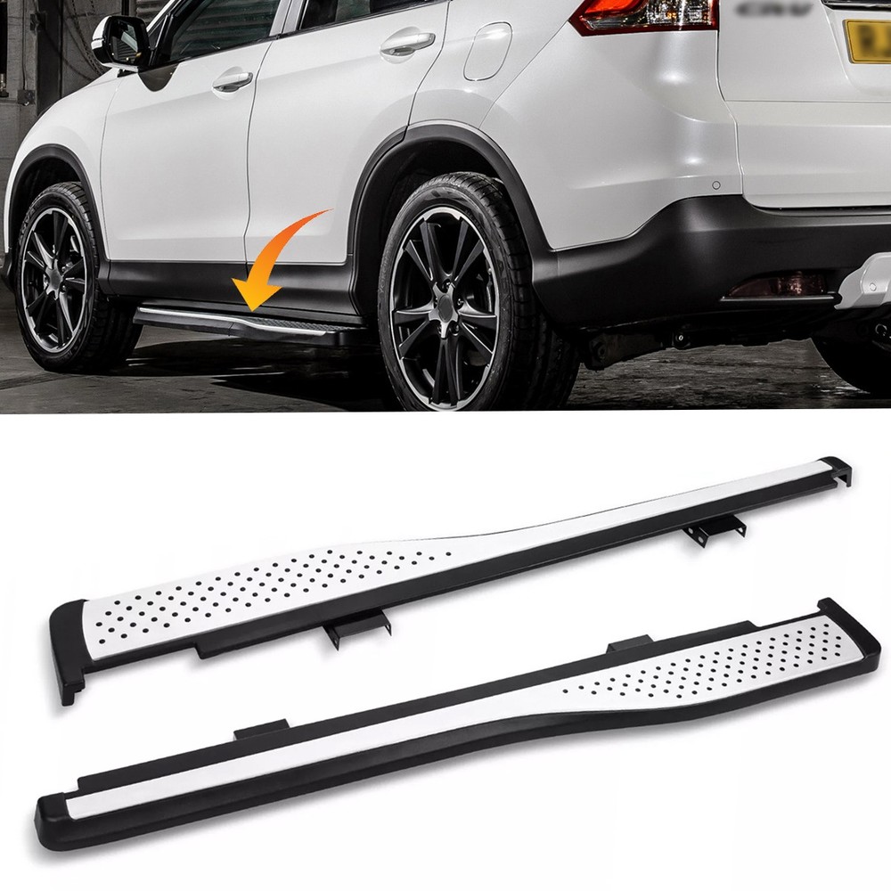 Side Step Nerf Bars Running Boards for Honda CR-V CRV 2012-2016 Black Silver 2PC