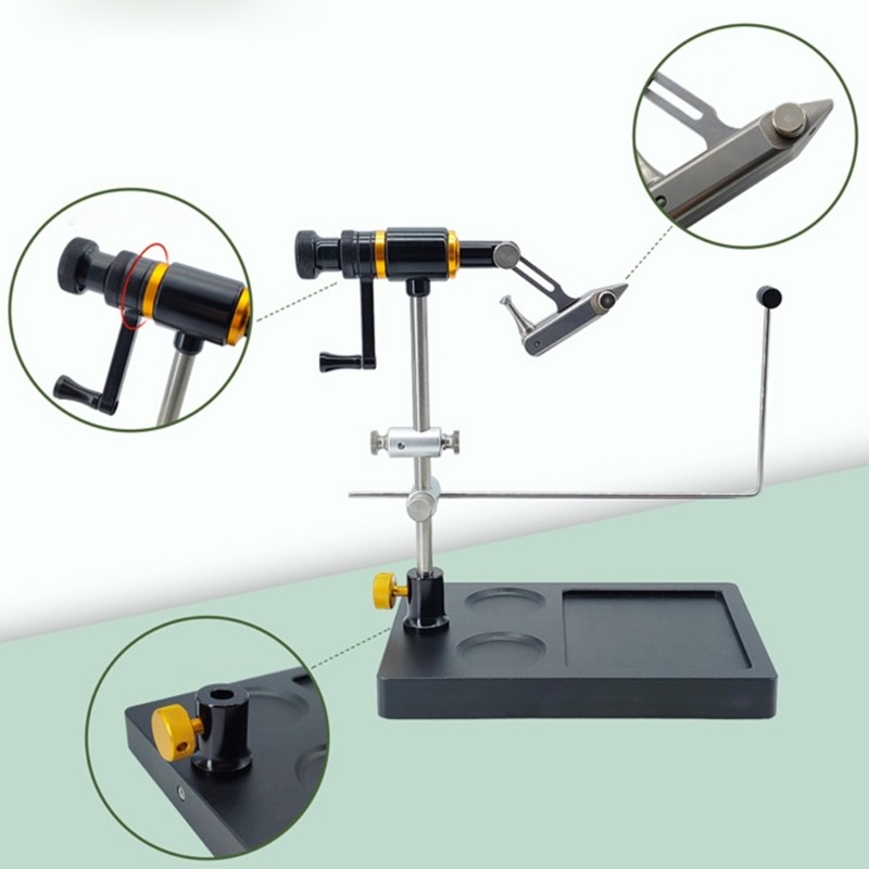 Light Weight Portable Rotating Fly Tying Vise Adjustable Fly Tying Tool