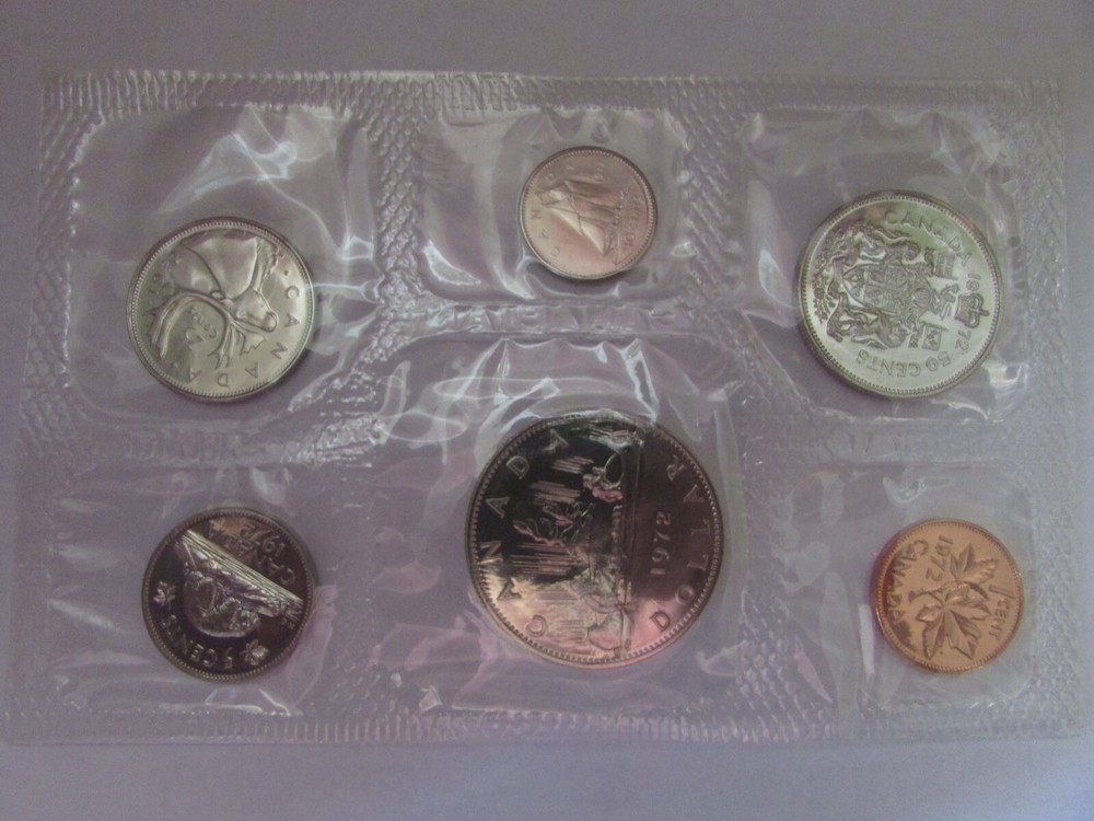 Canada 1972 Proof Like PL Coin Set UNC