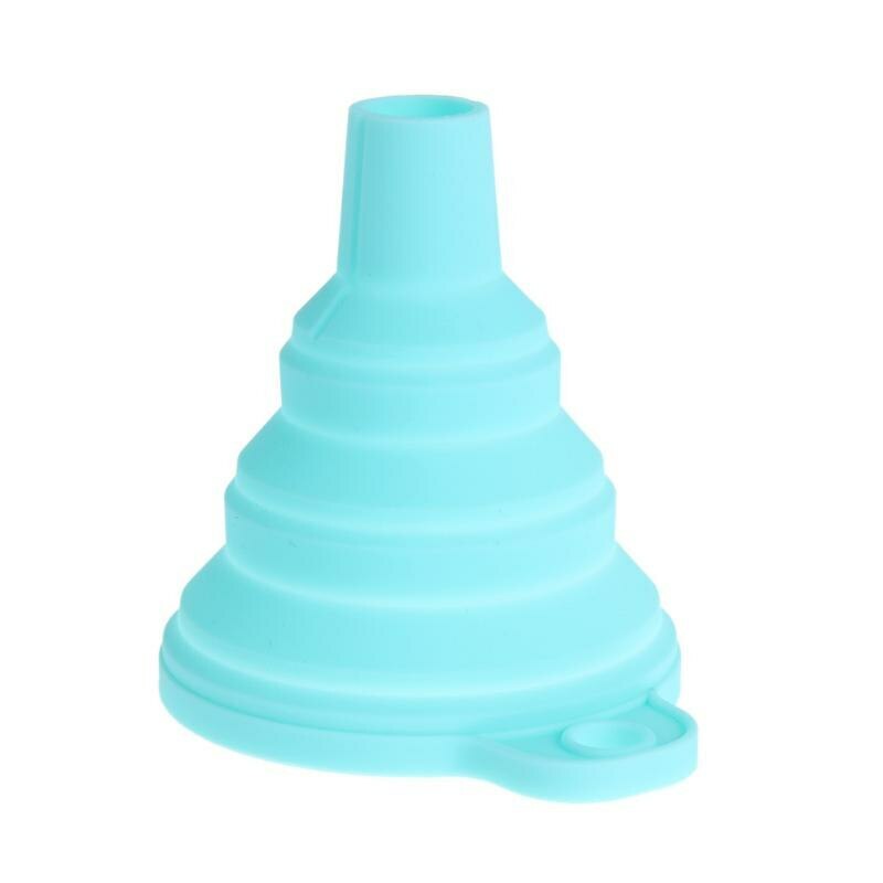 Silicone Collapsible Funnel Set of 4 Pack Multiuse Foldable Portable for Kitchen