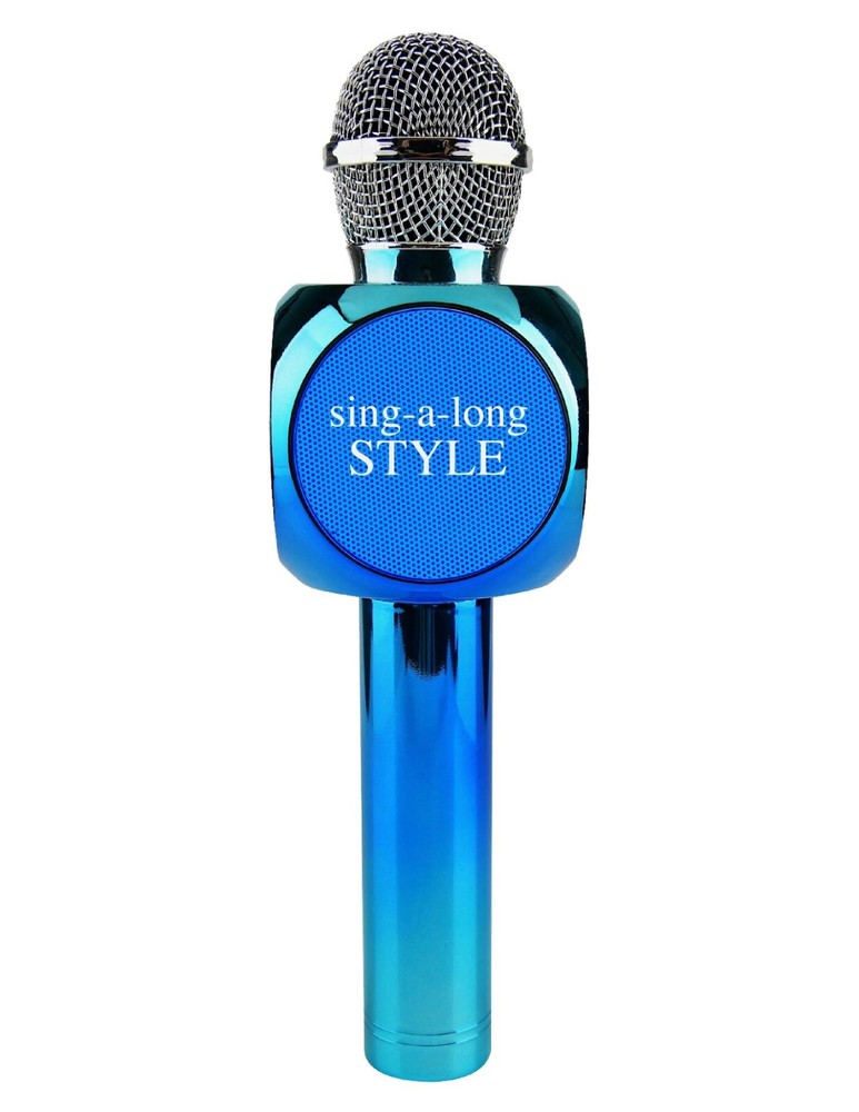 Metallic Blue Karaoke Microphone & Bluetooth Speaker (SAMBLUE)