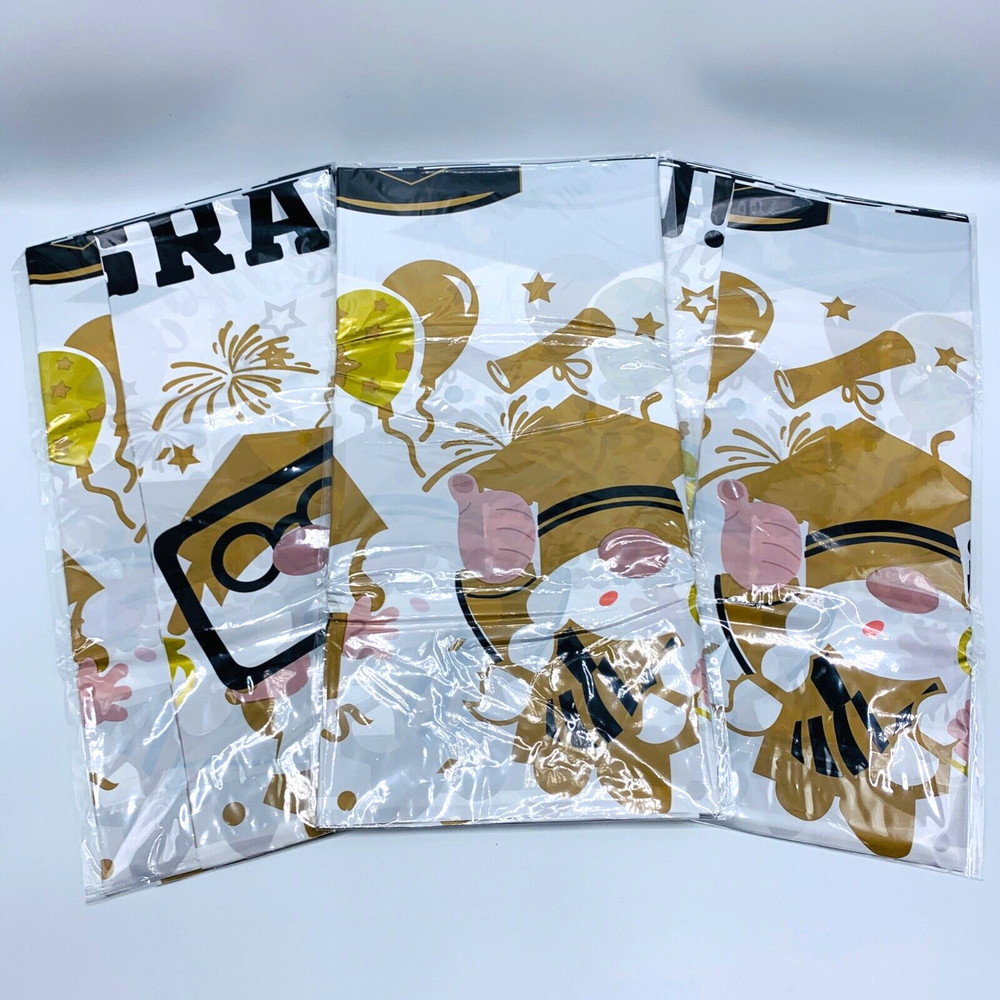 3x Plastic Tablecloth Covers Graduation Congratulations Celebration Decoration