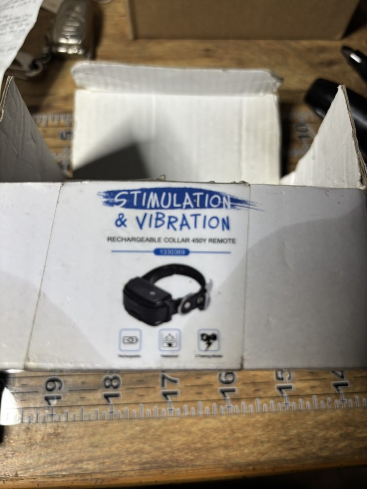 STIMULATION AND VIBRATION RECHARGEABLE DOG COLLAR - 3 Training Modes