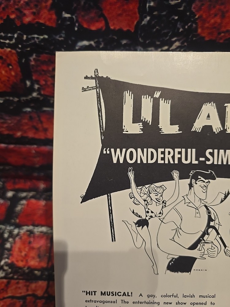 ORIGINAL Li'l Abner Playbill - EXCELLENT