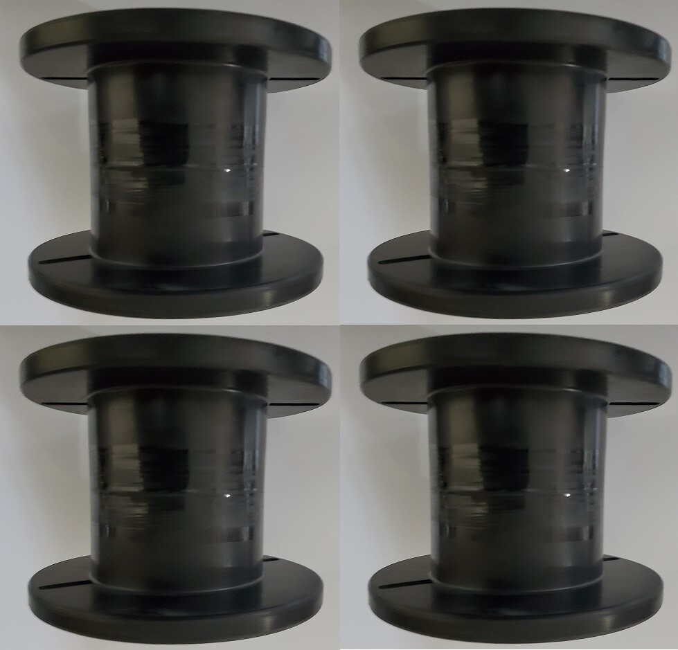 4 NEW EMPTY Plastic Wire Spool 4-1/4" height x 6" diameter crafts cable wire