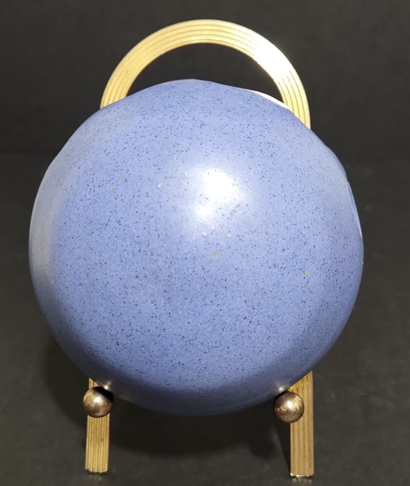 Corbin Studio Purple Pottery Wall Frog Pocket