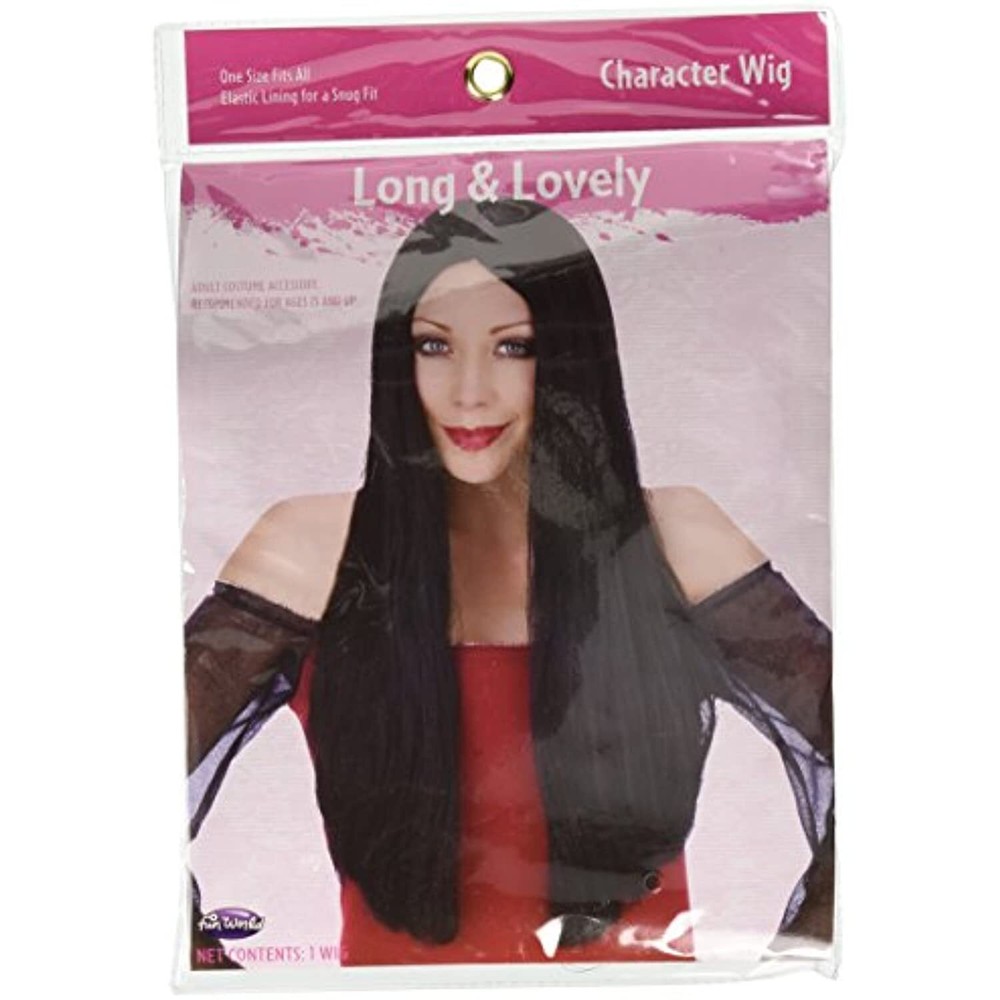 Long Locks Wig - Black -  Costume Accessory - One Size Fits All