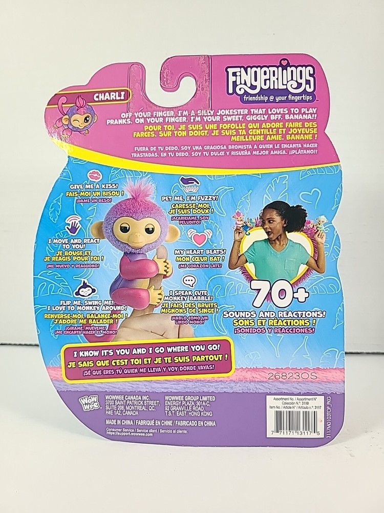 Wow Wee Fingerlings Charli Interactive Monkey Toy