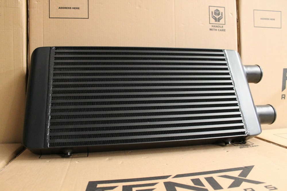 FENIX Intercooler (Universal).Core- 300x550x76mm. 2.5" Outlets Same Side Stealth