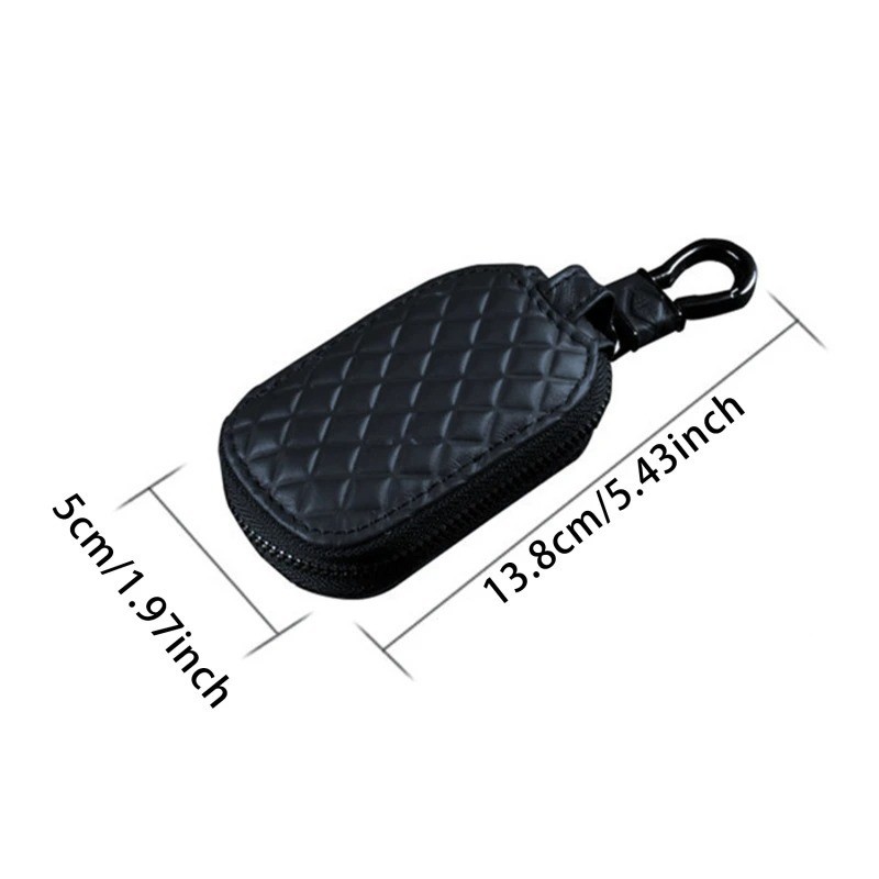 Leather Key Holder Minimalist Keychain Case Wallet Key Storage Functional Pouch