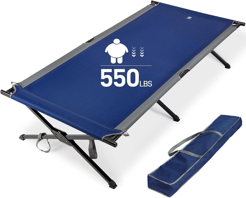 Extra Wide Camping Cot for Adults Oversized XXL Sleeping Cots Folding Cot Bed wi