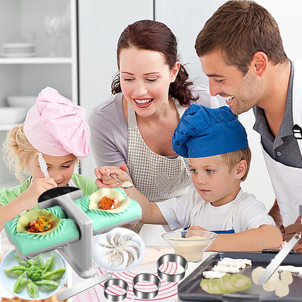 Electric Dumpling Maker Two Sizes Double Head Automatic Electric Dumpling Mak...