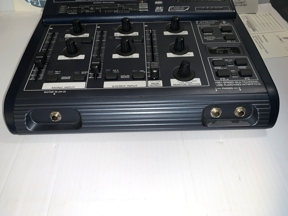 Behringer B-Control Audio & MIDI Control Interface BCA2000 w/ Manual & Driver CD