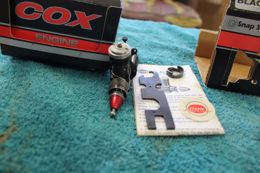 Cox, .049 Black Widow, Vintage Nitro Airplane Engine