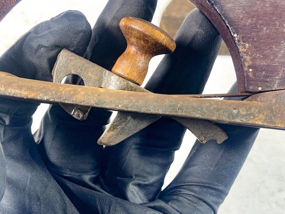 Antique Vintage Sad Flat Clothes Iron Removeable Handle # 1