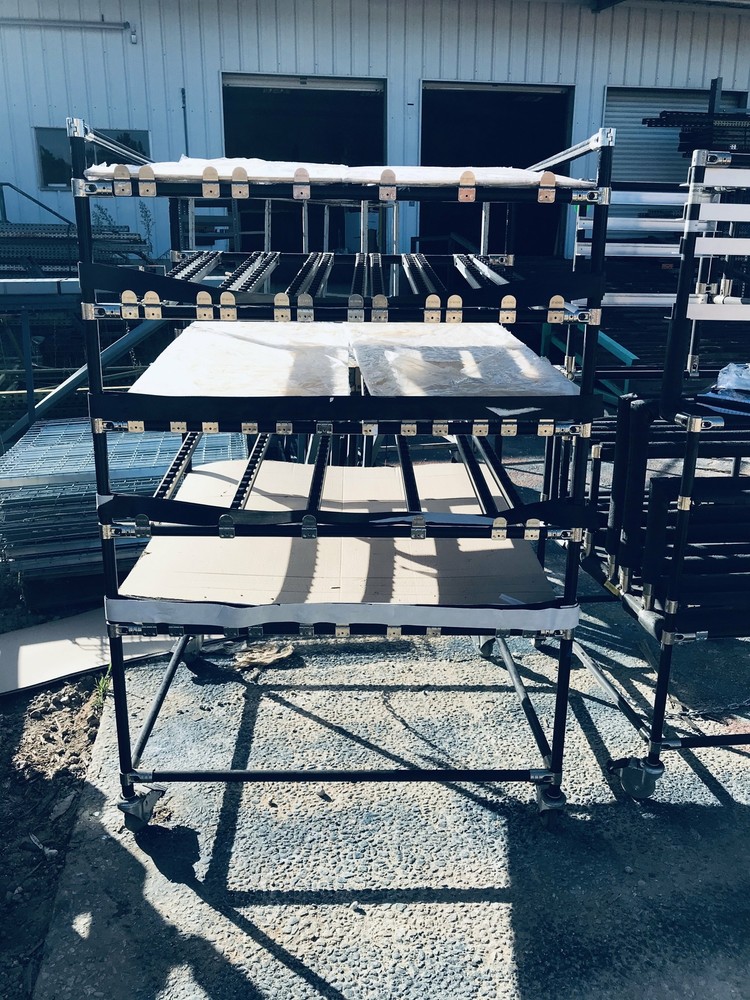 Used Creform Adjustable Modular Material Handling Roller Rack - 42" X 64" X 39"