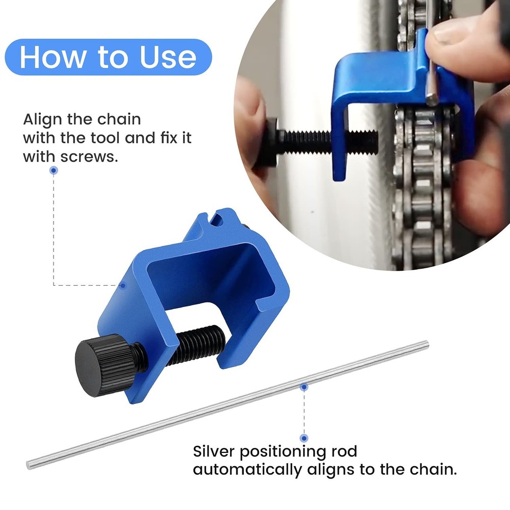 Chain Alignment Tool Suitable for Motorcycles and ATVs, Quick Accurate Alignm...