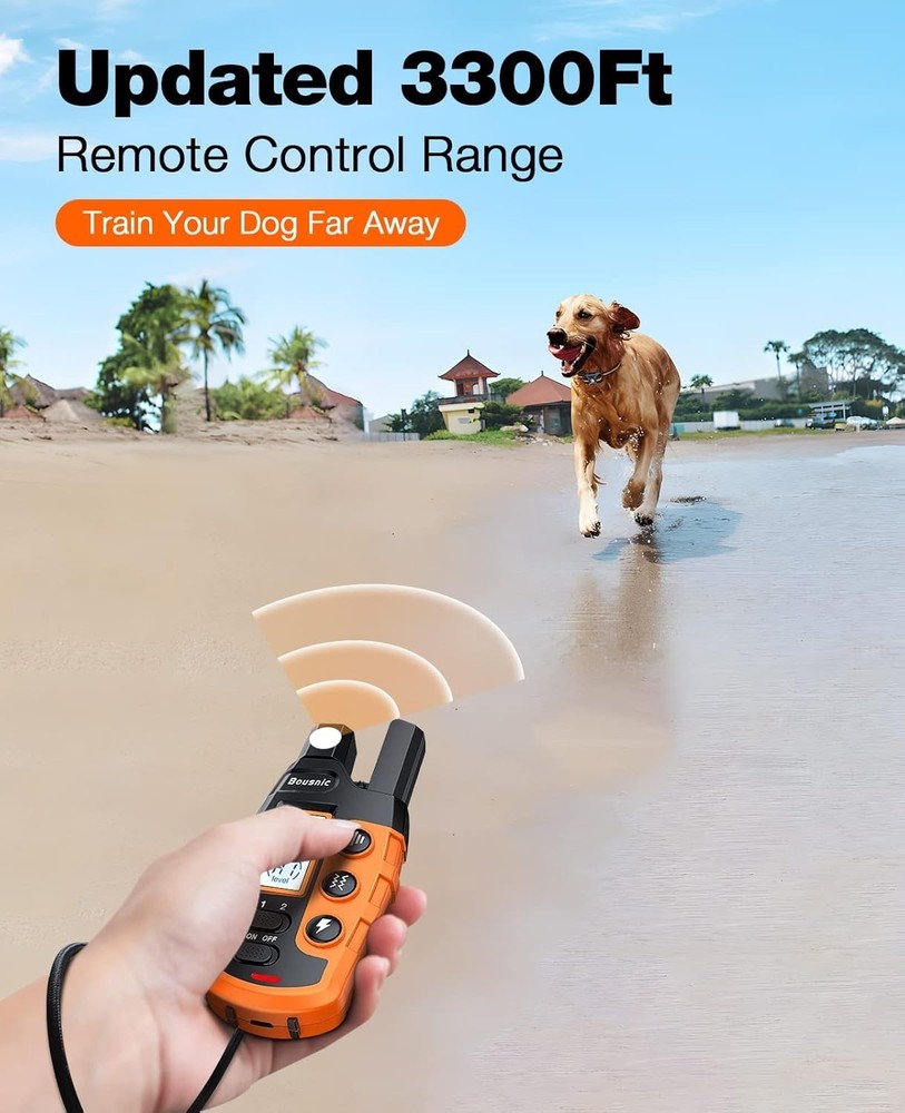 Versatile 3300Ft Dog Training Collar - Waterproof, Safe Shock & Vibration Modes