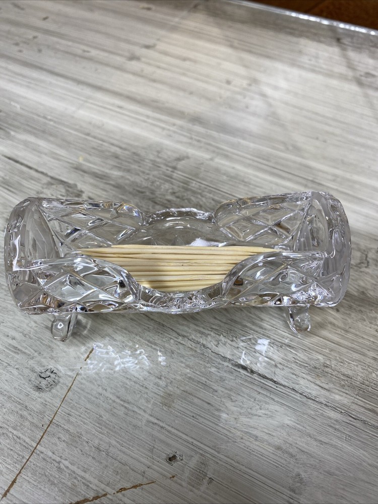 Vintage Crystal Toothpick Holder