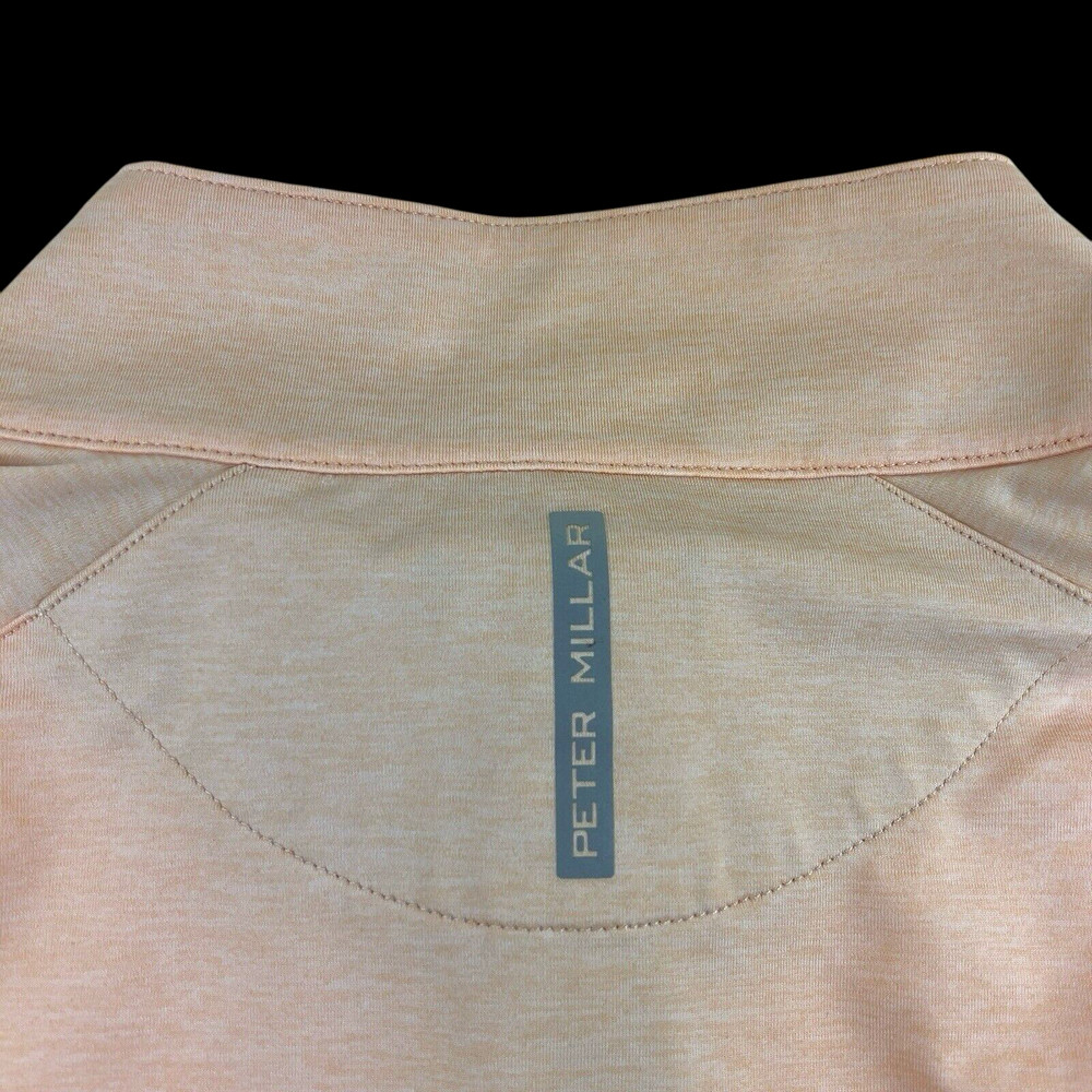 Peter Millar Crown Crafted Stealth Performance Quarter Zip Pullover Peach 2XL