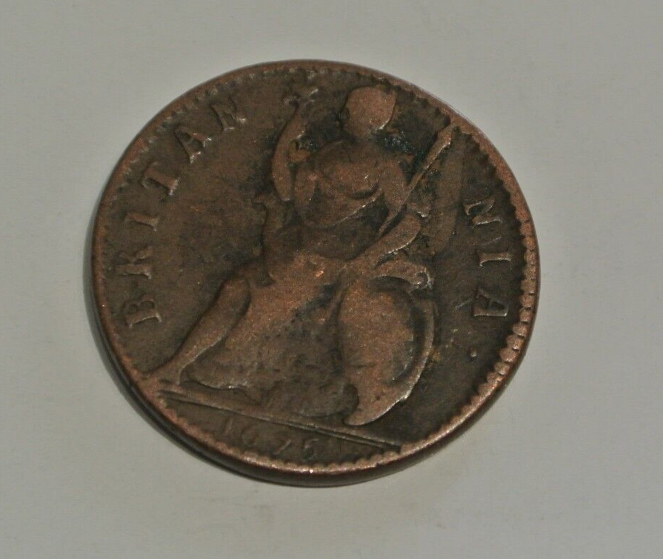 RARE FARTHING 1675 cote 325 dollarsVF20