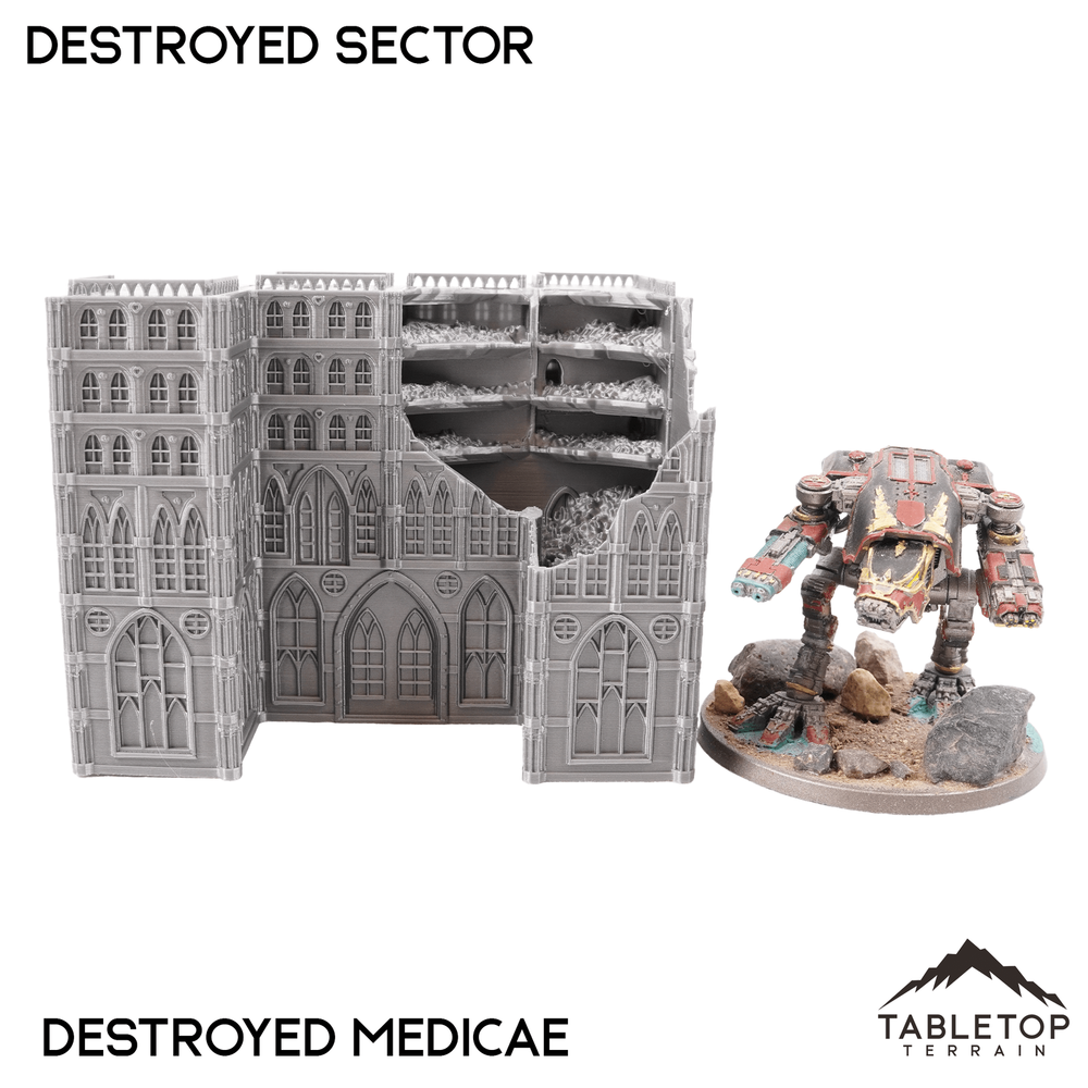 Destroyed Sector 8mm Scale Building Pack - 6mm Tabletop Wargaming
