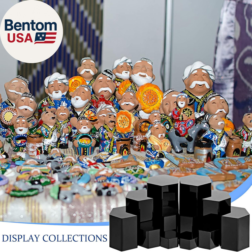 Hexagonal Jewelry Display Risers Hexagonal Market Display Risers Stands Acrylic