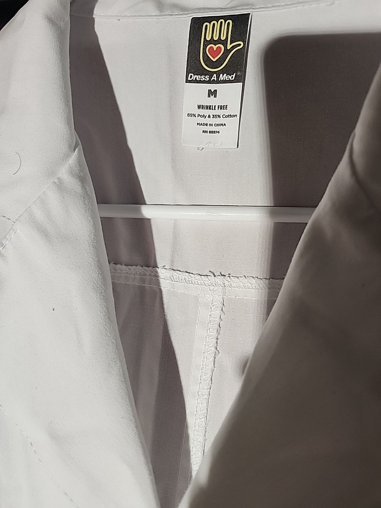 Lab Coat White Dress A Med Size M
