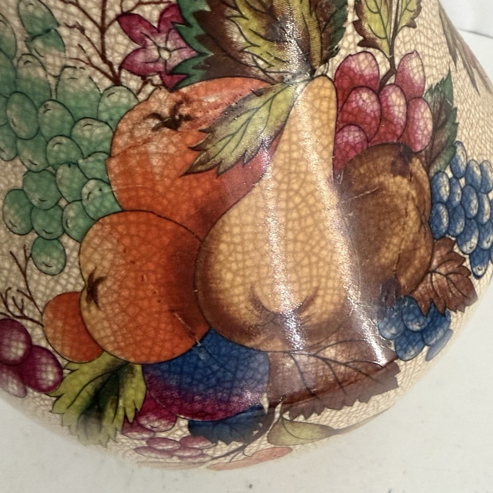 VINTAGE POTTERY PITCHER Fruit
