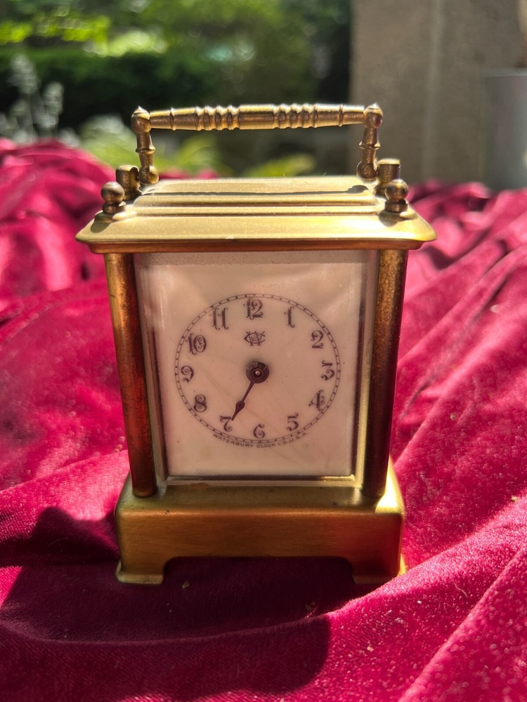 Waterbury Brass & Glass Time Alarm Clock