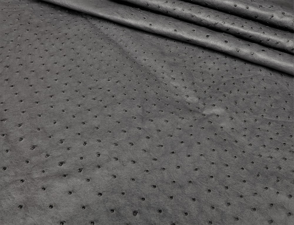 Ostrich Leather Hide, Grey CF