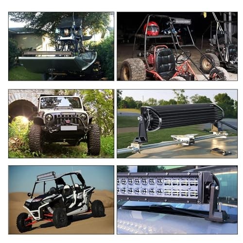 Side Brackets, Light Bar Mounting Brackets Kit Universal Side Black Normal