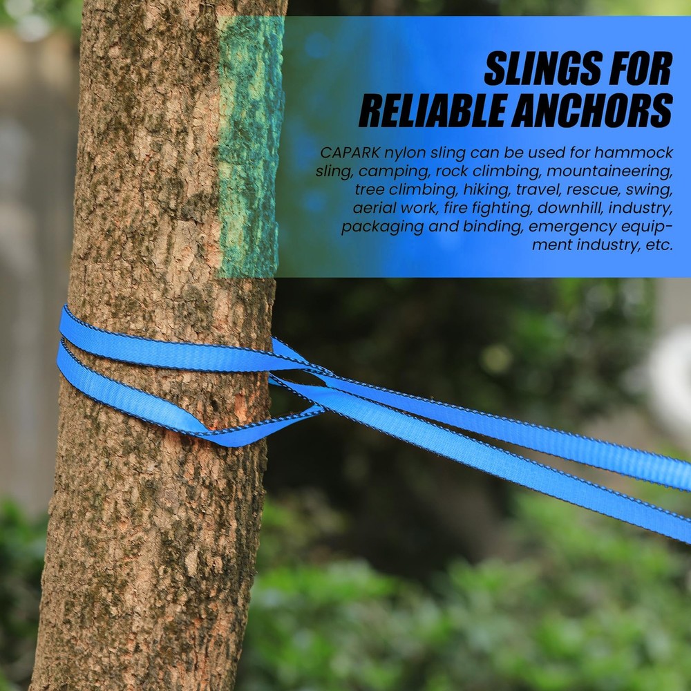 Climbing Slings 18mm 23kN Strong Webbing Strap Black