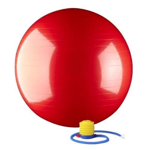 2000lbs Static Strength Exercise Stability Ball with Pump, 65cm Red
