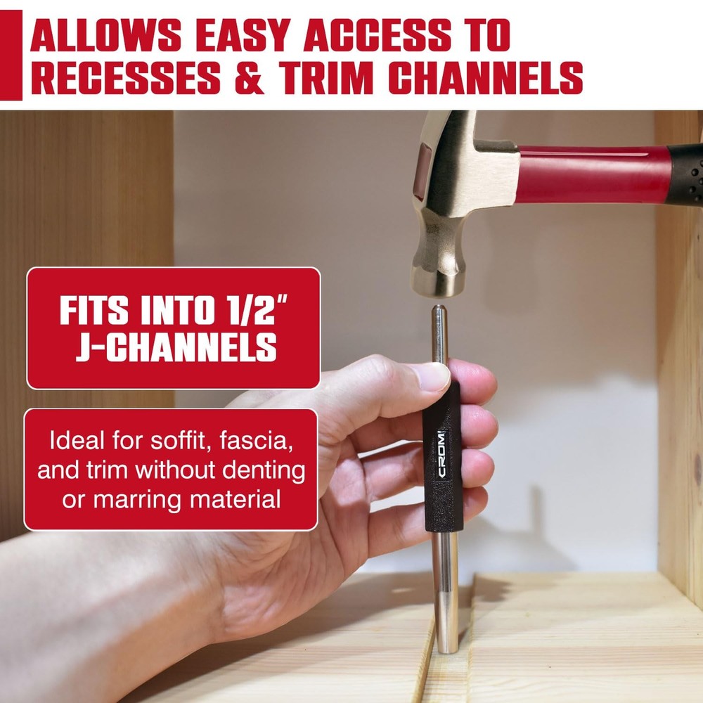 CROM Trim Nail Punch - Help Drive Nails While Protecting Small - Single