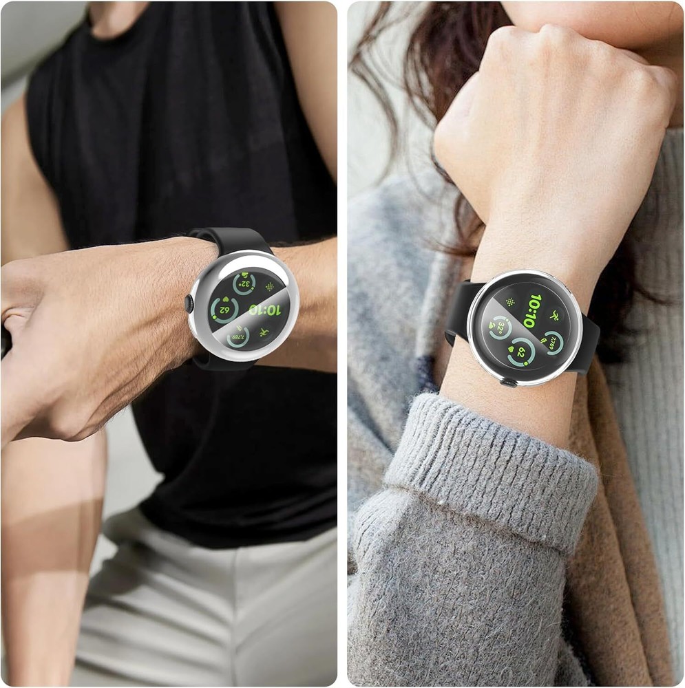 [3 Pack] Case for Google Pixel Watch 3 (45mm) 2024 Full-Around Screen Protector