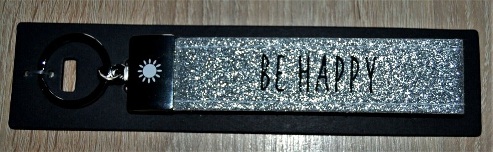 Depesche felt keychain, "BE HAPPY", new