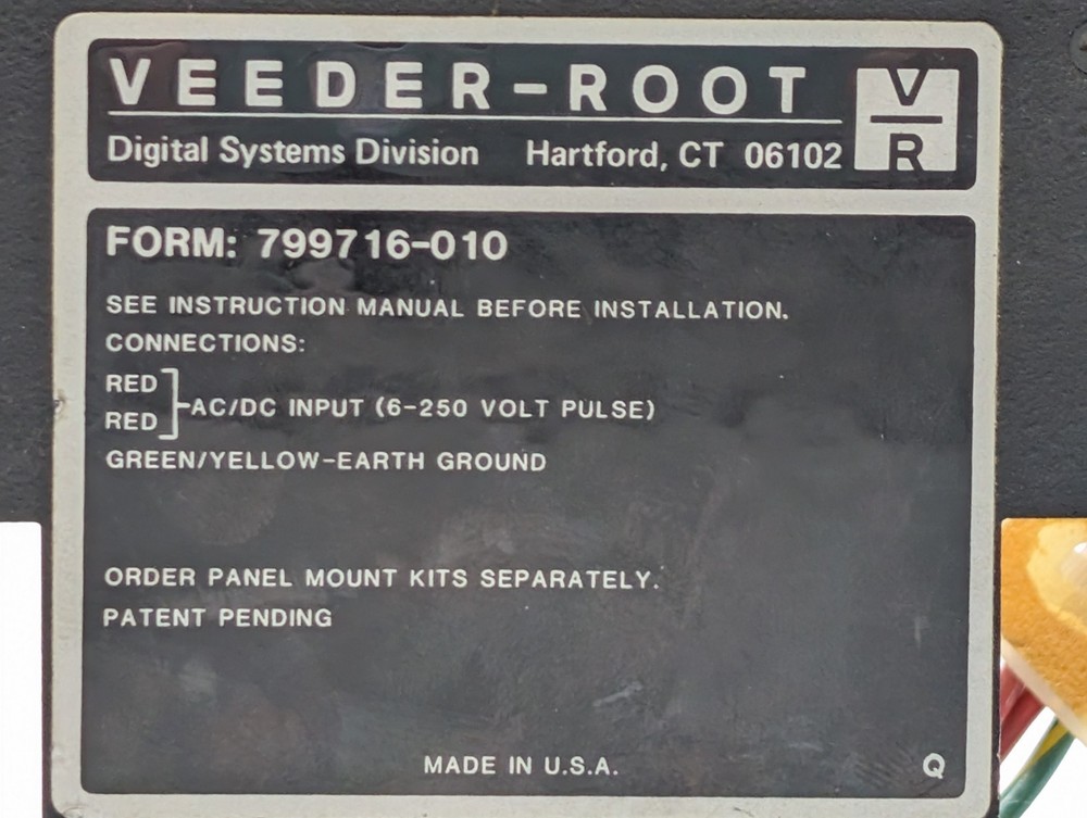 VEEDER-ROOT 799716-010 LX Totalizer AC/DC Input 6-250V Pulse