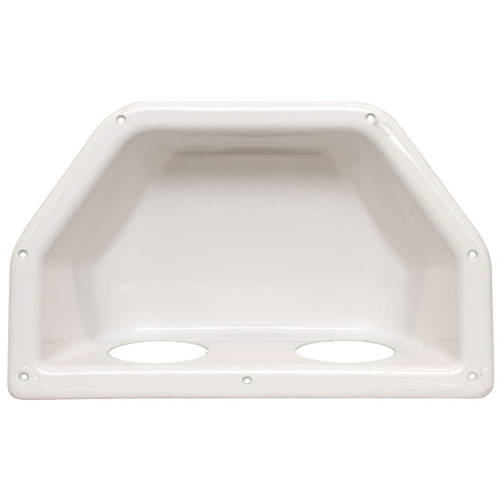 Chaparral Boat Blank Cupholder Side Panel | Glossy White Plastic