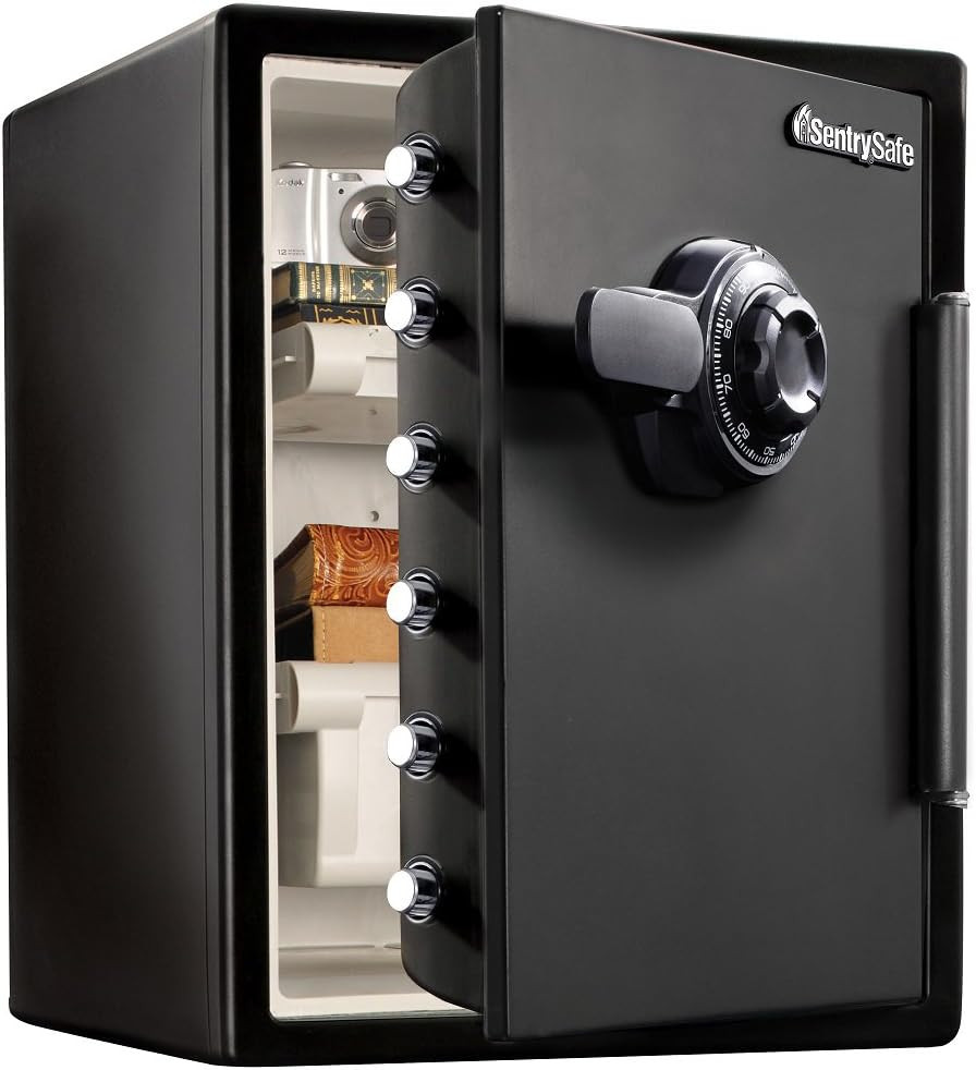 Fireproof Waterproof Floor Safe Dial Combination Lock Home Office 2.05 cu ft US