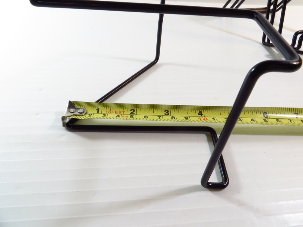 (4 Pack) Medium Size 3.5"x4" Plate Stand Black Square Wire Display